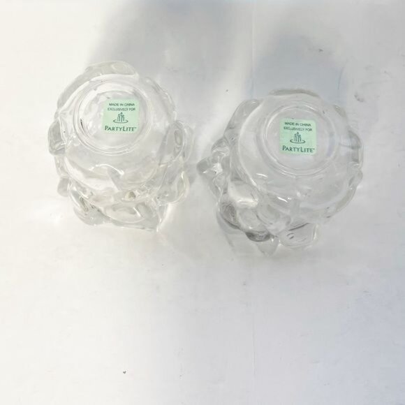 PartyLite Glacier Lights Votive Holders Set Of 2 - Retired - Picture 3 of 5